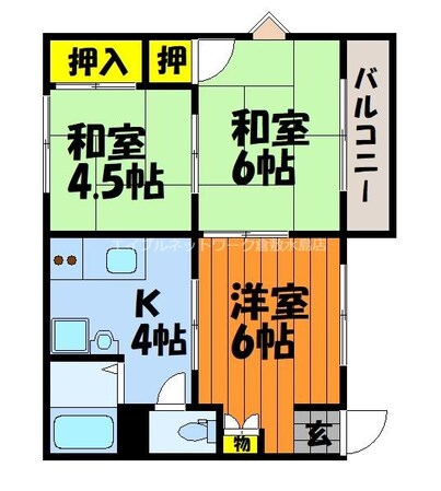 三宅コーポの物件間取画像